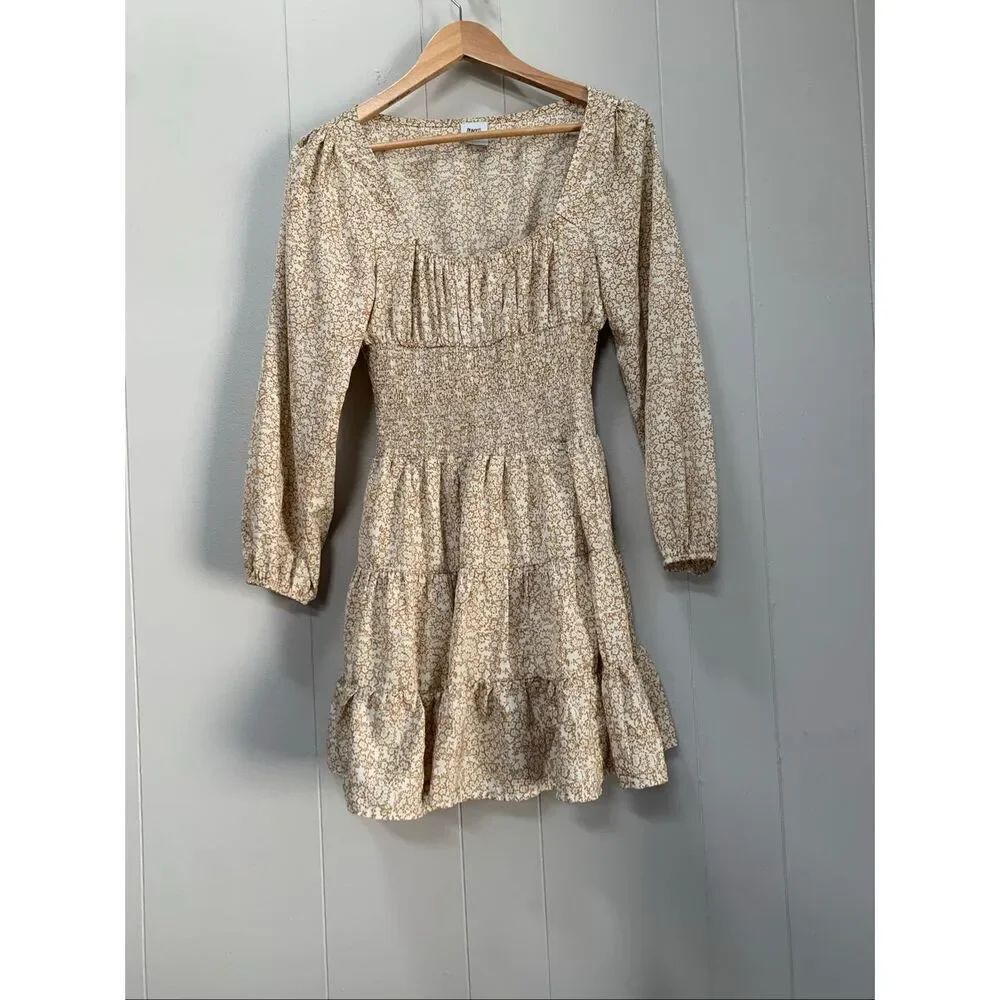 Princess Polly Devante Dress Women's Floral Print Mini Smocked Tiered Boho Size